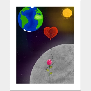 Love on the Moon Posters and Art